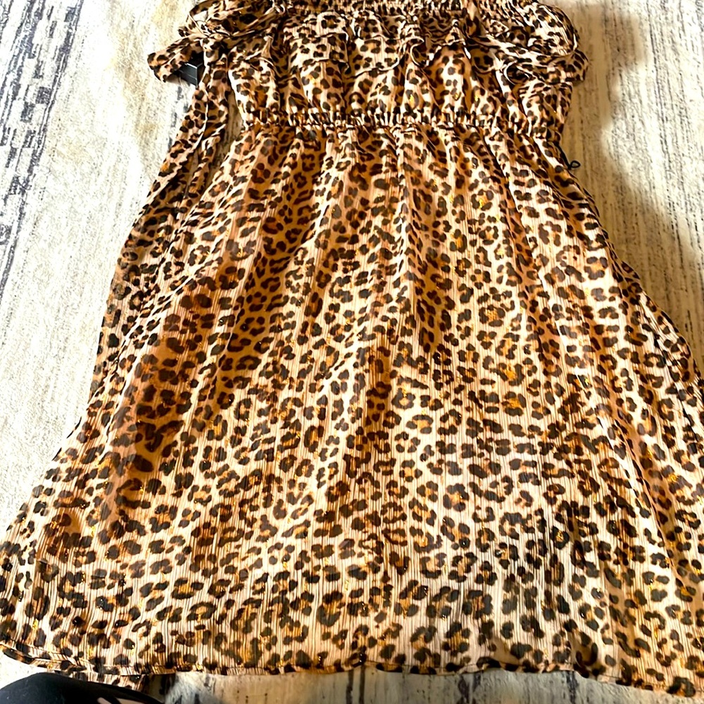 Inc leapord print dress medium NWT